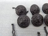 US Navy Eagle & Anchor Black Plastic Uniform Buttons - Lot of 15
