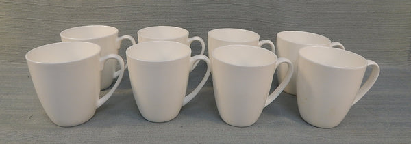 Gorham Breckenridge White China Coffee Cups - Set of 8 - Like New!