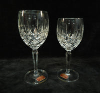 Gorham Crystal Lady Anne Wine Glasses - Set of 2 Sizes - Like New!