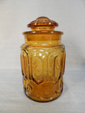 Vintage LE Smith Moon and Stars Amber Canisters - Set of 3