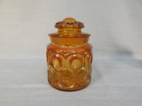 Vintage LE Smith Moon and Stars Amber Canisters - Set of 3