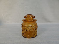 Vintage LE Smith Moon and Stars Amber Canisters - Set of 3