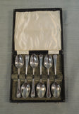 Set of 6 Antique Silver Demitasse Spoons