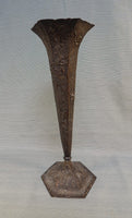 Barbour Repoussé Silver Plate Trumpet Vase