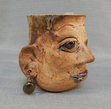 Face Mug with Earring by L. Chris