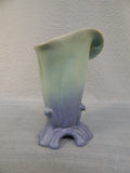 Weller 7" Blue Leaf Vase