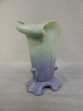 Weller 7" Blue Leaf Vase