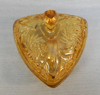 Vintage Hazel Atlas Amber Candy Dish