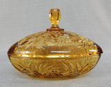Vintage Hazel Atlas Amber Candy Dish