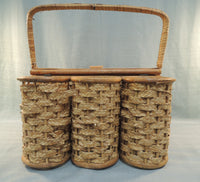 Wine Lovers Wicker Picnic Basket