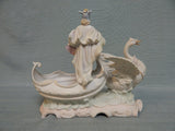 King Ludwig of Bavaria in Swan Boat Porcelain Figurine