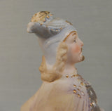 King Ludwig of Bavaria in Swan Boat Porcelain Figurine