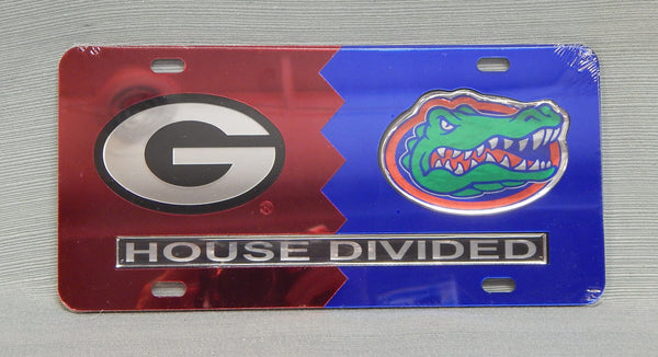 UGA/Florida "House Divided" Car Tag - Brand New!