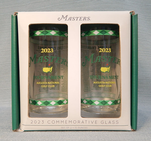 2023 Augusta National Masters Golf Tournament Glasses - Set of 2 - Brand New!