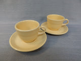 Yellow Fiesta Ring Cup and Saucer Set - Lot of 2