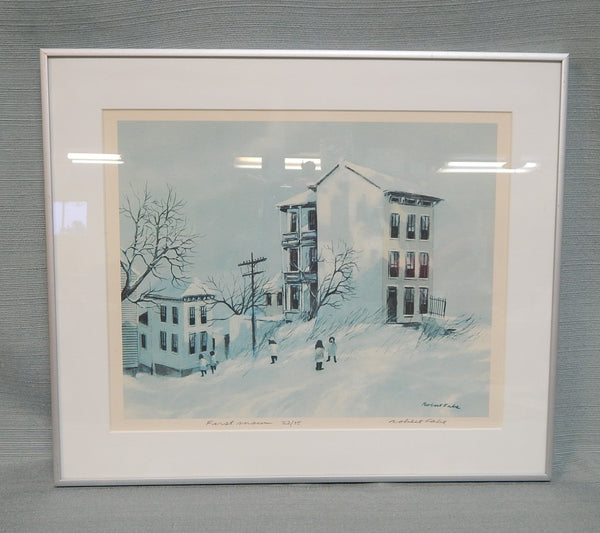Robert Fabe Signed Lithograph "First Snow" - Very Good Condition