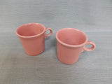 Peony Pink Fiesta 10.25 oz. Ring Mugs - Set of 2