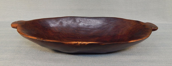 Large Carved Wood Serving Bowl