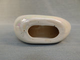 Pair of Pearlescent Ceramic Swans