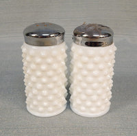 Fenton Hobnail Milk Glass Salt & Pepper Shakers