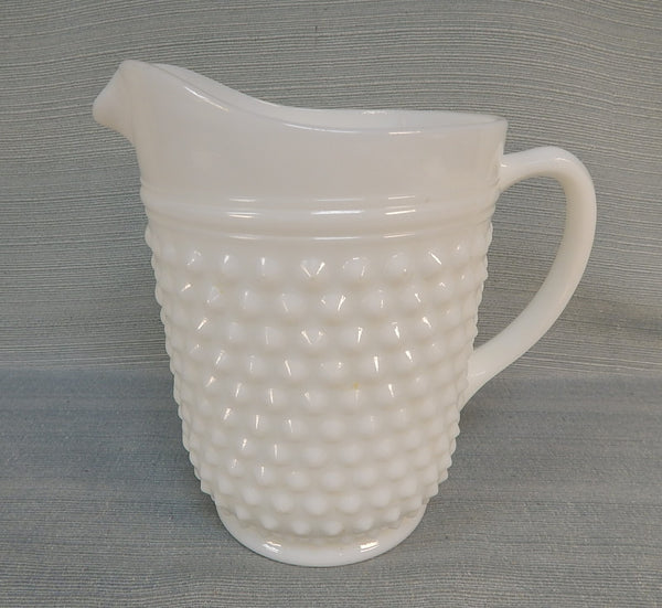 Anchor Hocking Hobnail Milk Glass 8" Pitcher