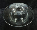 Morning Glories Sterling Silver Overlay Footed 11" Glass Bowl