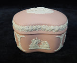 Wedgwood Pink Jasperware Trinket Box with Lid