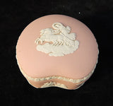 Wedgwood Pink Jasperware Trinket Box with Lid