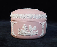 Wedgwood Pink Jasperware Trinket Box with Lid