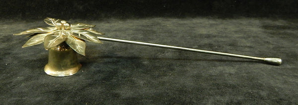 Poinsettia Silver Plate Candle Snuffer