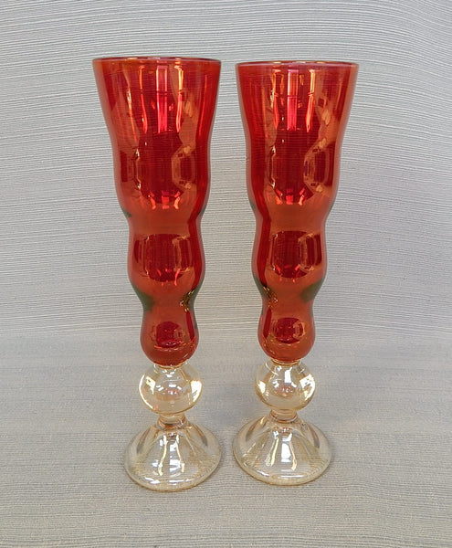 Bombay Glass Champagne Flutes