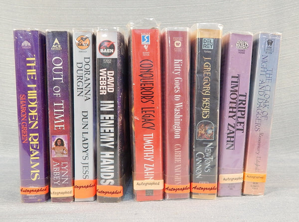 Sci-Fi and Fantasy Books - Lot of 9 Autographed Trade Paperbacks