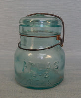 Atlas E-Z Seal Blue 1/2 Pint Mason Jar