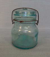 Atlas E-Z Seal Blue 1/2 Pint Mason Jar