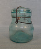 Atlas E-Z Seal Blue 1/2 Pint Mason Jar