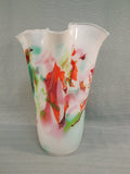 Vibrant 13" Cased Glass Vase