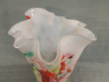 Vibrant 13" Cased Glass Vase