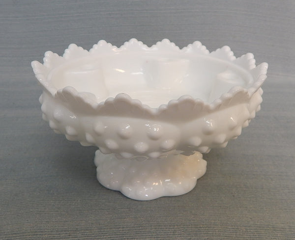 Fenton Hobnail Milk Glass Candle Holder