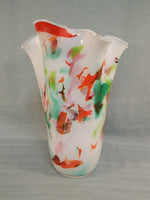 Vibrant 13" Cased Glass Vase