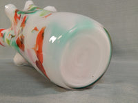 Vibrant 13" Cased Glass Vase