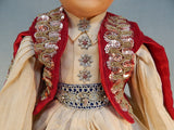 Vintage 30" Greek Evzone Guard Doll