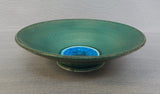 Turquoise Pottery Dish, Signed by Artist