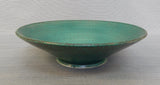 Turquoise Pottery Dish, Signed by Artist