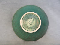 Turquoise Pottery Dish, Signed by Artist