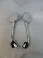 Universal Motorcycle Handlebar End Round Mirrors - Set of 2 - Like New!