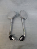 Universal Motorcycle Handlebar End Round Mirrors - Set of 2 - Like New!