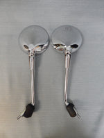 Universal Motorcycle Handlebar End Round Mirrors - Set of 2 - Like New!