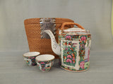 Vintage China Tea Set in Basket