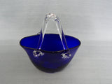 Cobalt Blue Glass "Handbag" Vase