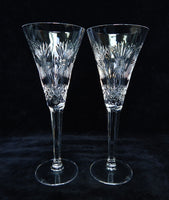 Waterford Millenium Series Wheat Prosperity Fluted Champagne Glasses - Set of 2